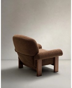 Barna buklé fotel Nema – Kave Home