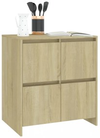 2 db sonoma-tölgyszínű forgácslap tálalószekrény 70x41x75 cm