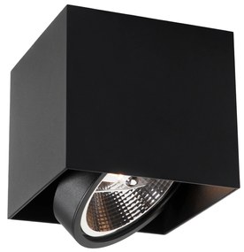 Design spotlámpa fekete négyzet AR111 - Box