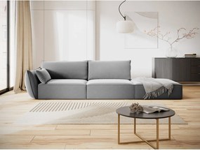 Világosszürke bársony kanapé, bal oldali 264 cm Vanda – Mazzini Sofas