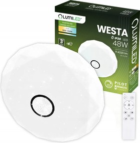 Plafon Led Panel Falra szerelhető Kerek Mennyezeti Lámpa Lámpatest 48W Cct Távirányító