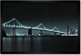 Poszterek keretben 60x40 Usa Híd az éjszakában Fények
