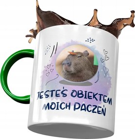 Zöld Kapibara Bögre Születésnap Névnap Ajándék Nyomtatott Fotóval