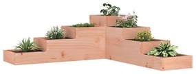 4-szintes kerti virágláda tömör Douglas fából, 106 x 104,5 x 36 cm