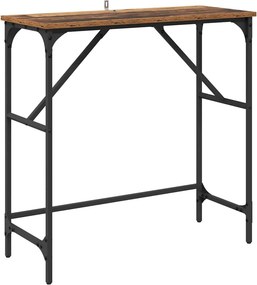 vidaXL Konzolasztal Öreg fa 75 x 32 x 75 cm Faanyag