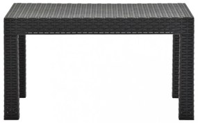antracitszürke PP rattan kerti asztal 58 x 58 x 41 cm