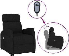 vidaXL fekete szövet felállást segítő fotel