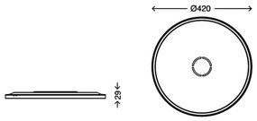 Briloner 3392-015 - LED Mennyezeti lámpa FREE LED/22W/230V á. 42 cm