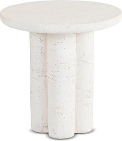 Stolik BROK 46 cm Krem/Beż Nowoczesny