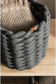 Textil tárolókosár ø 21x17 cm Peach Skin Round S – Bigso