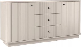 Vesper fiókos komód 160 cm - kasmír / fekete fogantyúk