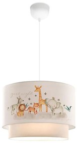 Gyerek csillár CANDY 1xE27/40W/230V fehér/barna