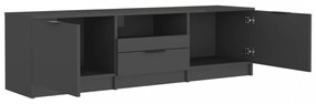 fekete szerelt fa TV-szekrény 140x35x40 cm