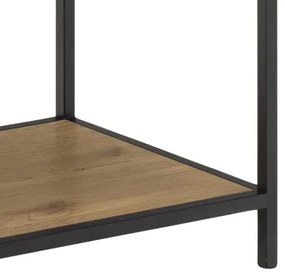 SARON könyvespolc, tölgy/fekete színben