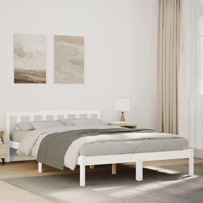 fehér tömör fenyő extra hosszú ágykeret matrac nélkül 160x220cm