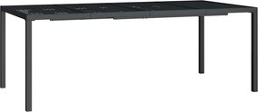 vidaXL antracitszürke acél kerti asztal 200 x 100 x 72 cm