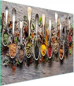 Üveg Vágódeszka 52x30 Fűszerek Edzett Üveg