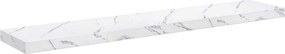 vidaXL Falpolc tárolóval Fehér márvány 120 x 23,5 x 4 cm Faanyag
