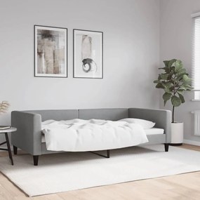 világosszürke szövet kanapéágy keret 100 x 200 cm