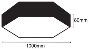 LED Mennyezeti lámpa LED/100W/230V 4000K átm. 100 cm