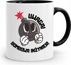 Mérnöknek Fekete Ajándék Bögre fényképes nyomtatással