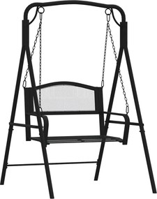 vidaXL fekete acél hintapad 124 cm