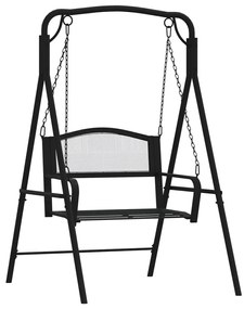 vidaXL fekete acél hintapad 124 cm