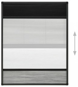 alumínium pliszé ablakszúnyogháló árnyékolóval 80 x 100 cm