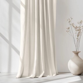 Goldea lenvászon keveréket tartalmazó drapéria - elefántcsont 200x145 cm