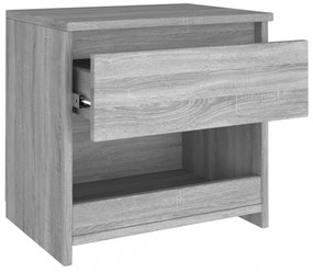 vidaXL 2 db szürke sonoma színű szerelt fa éjjeliszekrény 40x30x39 cm