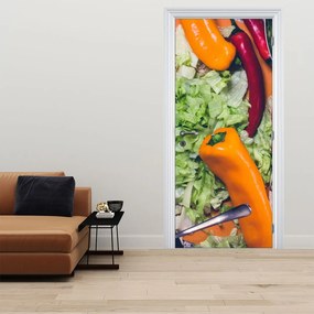 Fotótapéta ajtóra - Zöldség (95x205cm)