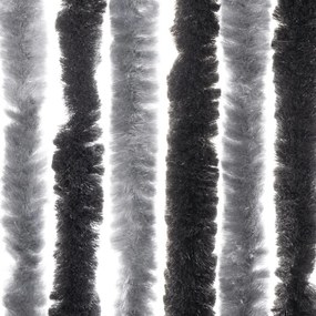 szürke és fekete zsenília rovarfüggöny 100 x 200 cm