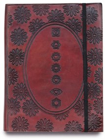 Bőr kötésű notesz - Csakra Mandala