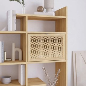 Natúr színű könyvespolc tölgyfa dekorral 95x170 cm Ecrin – Marckeric