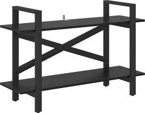 vidaXL Könyvespolc Fekete tölgy 100 x 33,5 x 64 cm Faanyag