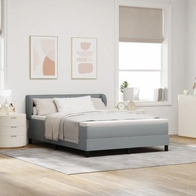 Boxspring Ágy Mattresszel - Világosszürke, 160x200 cm, Szövet