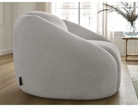 Világosszürke buklé fotel Tina – Bobochic Paris