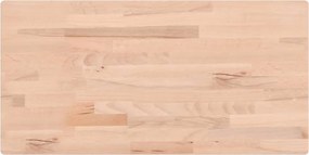 vidaXL tömör bükkfa téglalap alakú asztallap 100x50x1,5 cm