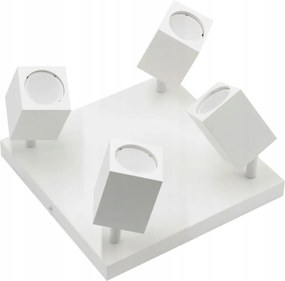 Mennyezeti lámpa szögletes fehér 4 db állítható spotlámpa nappaliba Idealed