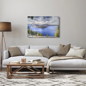 Kép egy hegyi tóról (90x60 cm)