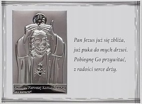 Ezüst kép 18x13cm Emléktábla és szentáldozás (panel)