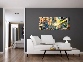 Kép - Festett absztrakció (120x50 cm)