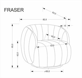 Fraser fotel sötétbézs
