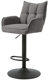 Szürke állítható magasságú bárszék szett 2 db-os Marilla – Unique Furniture