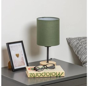 Brilagi Brilagi - Asztali lámpa NUBILA WOOD 1xE27/25W/230V tölgy/zöld BG1567I