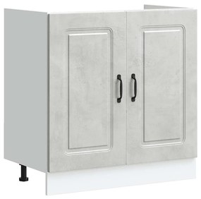 Mosogató aljzat szekrény Kalmar betonszürke 80x46x81,5 cm
