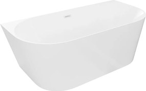 Mexen Oval Slim szabadon álló fali kád 170 x 80 cm, fehér, fehér túlfolyó - 52661708000-20