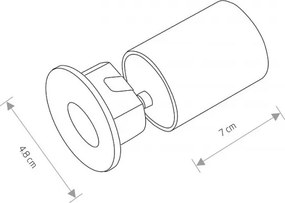 NOWODVORSKI 9103 OIA LED Kültéri Falba Építhető Lámpa LED IP44