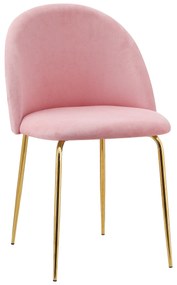 Bársonyszék Fargo Gold Velvet rózsaszín