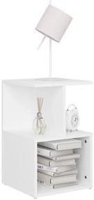 2 db fehér szerelt fa éjjeliszekrény 35 x 35 x 55 cm